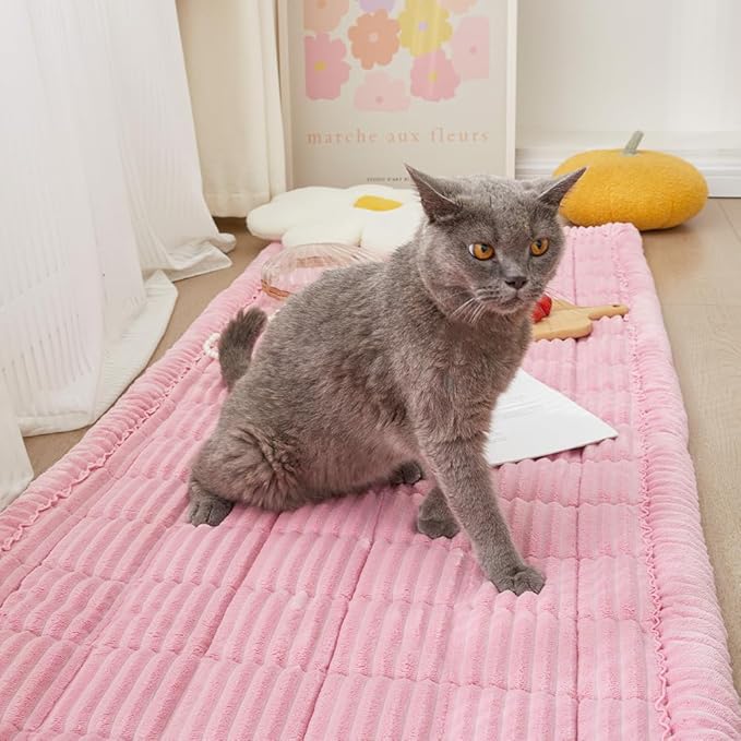 Couch Cover for Dogs Washable, Fuzzy Pet Couch Covers for 3 Cushion Sofa Pet Friendly, Non Slip Sofa Cover (Pink, 27.6" x 70.9"/70 x 180cm)