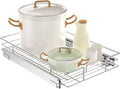 LOVMOR Pull Out Cabinet Organizer 14½" W x 21½" D, Kitchen Cabinet Pull Out Shelves Slide Out Storage