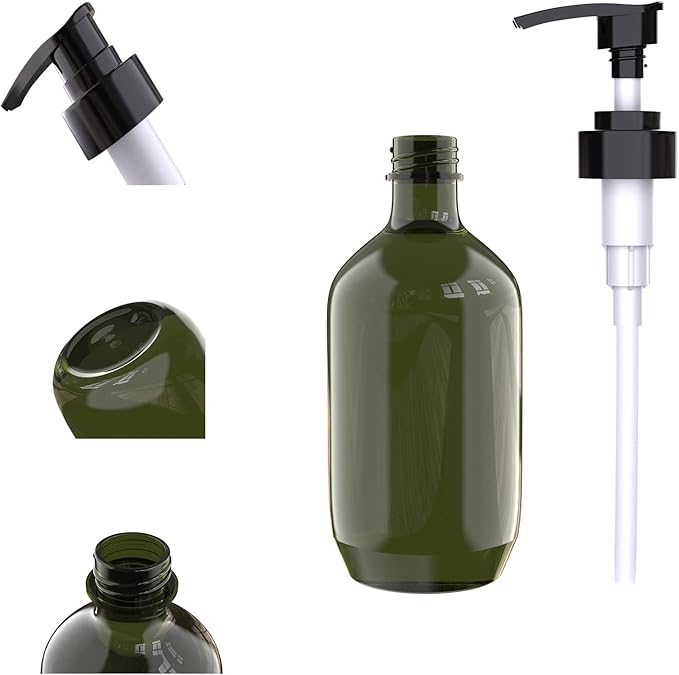 6 PCS 10 OZ Pump Bottle Plastic Pump Lotion Dispenser Empty Bottles Refillable Plastic Containers for Shampoo Lotion Body Wash, Creams, Moisturizer, Massage Oil, Multicolor
