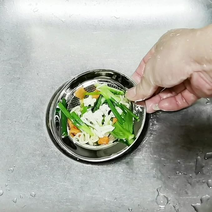 4-Piece Kitchen Sink Strainers - 4.5 Inch Stainless Steel Sink Drain Filter with Food Scraps Catcher
