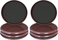 Ezprotekt 8 Pack Reusable Large Furniture Movers Sliders for Carpet, 5" Round Furniture Moving Pads, Carpet Sliders for Heavy Duty Sofa Bed Couch Fridge, Move Items Easily and Quickly (Brown)