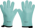 KITCHEN PERFECTION XL Silicone Smoker Oven Gloves -Extreme Heat Resistant BBQ Gloves -Handle Hot Food Right on Your Grill Fryer & Pit | Waterproof Oven Mitts Grill Gloves |Superior Value Set+3 Bonuses