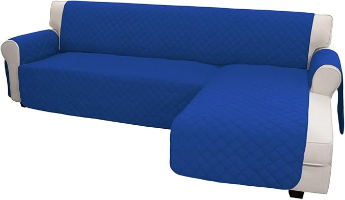 Easy-Going Sofa Slipcover L Shape Sofa Cover Sectional Couch Cover Furniture Protector Mat for Pets Dog Cat (Large,ClassicBlue/ClassicBlue)