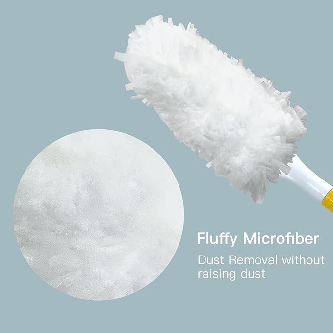 Car Interior Duster - Ultimate Cleaning Tool for Cars, House, and Office - Compact Mini Design for Effortless Dust Removal Double-Sided Design 2handle +10 Duster Refills.