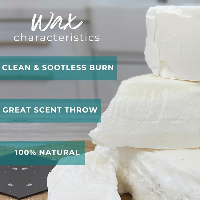 Direct Candle Supply 12lb Soy Wax Blend for Candle Making, Natural Candle Making Supplies, Paraffin Free, Creamy for High Load Fragrance, Candle Blend for Container Candles, Tealights and Wax Melts