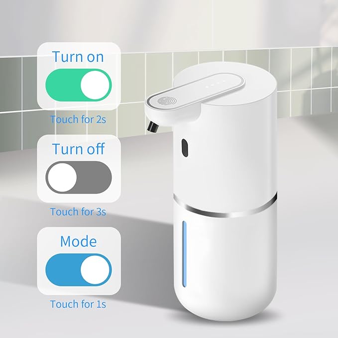 Automatic Liquid Soap Dispenser Bathroom Kitchen, Dish Liquid Soap for Body Shampoo Shower,Gel Hand Free Liquid Wall Mount Touchless Soap Dispenser with 380ml Auto Liquid Dispenser Sylfu