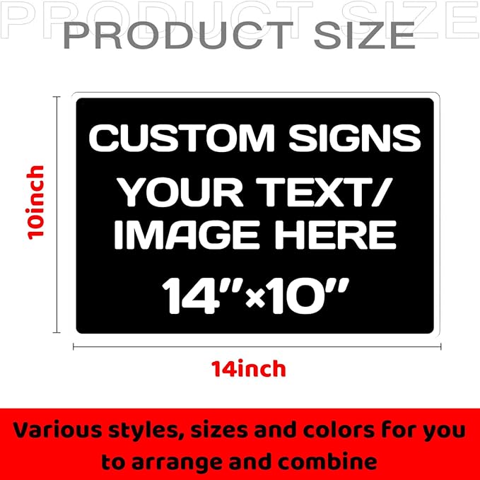 Customised Christmas Decorations: Personalized Text And Picture Signs, Black White Traffic Regulation Horizontal Hazard, Garden, Door Signs