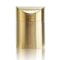 Stainless Steel Trash Can with Swing Lid, Mini Countertop Trash Bin Bathroom, Golden Desktop Garbage Cans Tiny Kitchen Waste Bins with Trash Bag