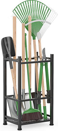 Dirza Garden Tool Organizer,Yard Tool Organizer for Garage Organization and Storage,Garden Tool Rack with 9 Loops for Garage, Shed, Outdoor,Easy Take Out and Storage,Will NOT tip over