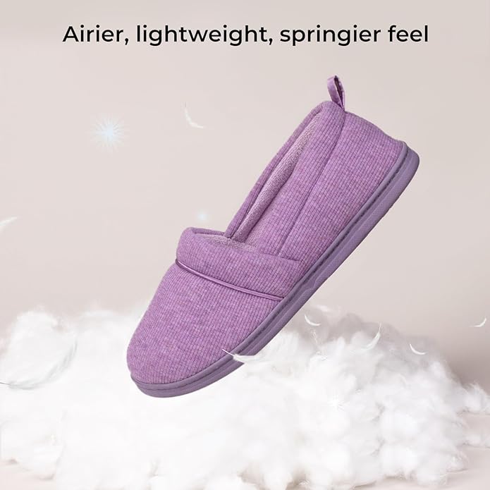 HomeTop Women's Comfy Loafer Slippers Lightweight Memory Foam Non-slip Indoor House Shoes