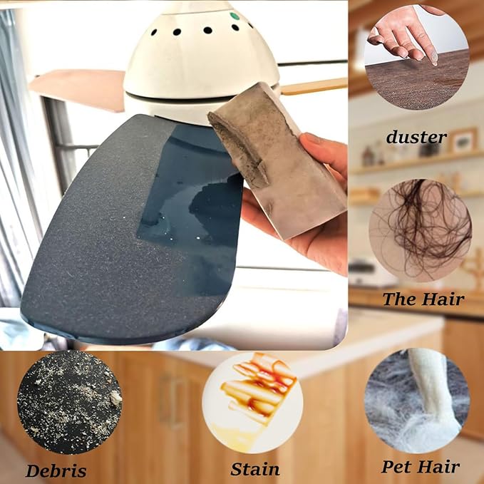 18-Pack Damp Clean Duster Sponge,Magic Sponge Eraser for Housekeeping,Reusable Cleaning Sponge for Blinds,Vents,Mirrors,Glass, Baseboards,Window Track Grooves and Railings (Grey)