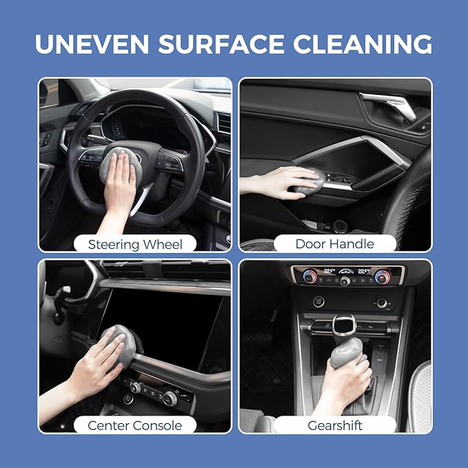 CLICK CLEAN 2Pcs Cleaning Gel for Car, 7oz Car Detailing Tools, Cleaning Putty Gel, Car Interior Cleaner Universal Dust Cleaner for Keyboard, Laptop, Air Vents (Coconut)