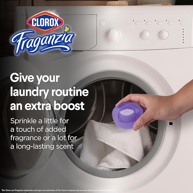 Clorox Fraganzia Laundry Scent Booster Crystals in Dreamy Jasmine Scent - Scented In-Wash Freshener Beads for Fresh, Clean, Great Smelling Clothes and Linens, 70 Oz