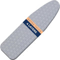 Happhom 13 x 43 Ironing Board Cover and Pad Extra Thick Heavy Duty Padded with Extra White Superior Felt Scorch and Stain Resistant with Elasticized Edges, Compatible with 12"-14" Wide 42"-44" Length