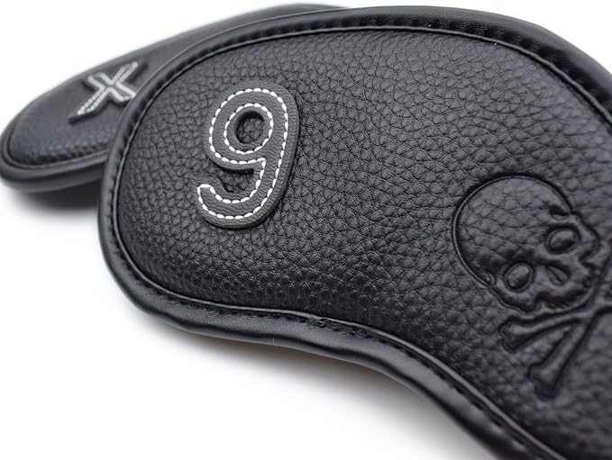 Premium Magnetic Leather Iron and Wedge Golf Club Head Covers