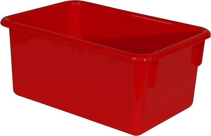 Wood Designs Cubby Storage Bin, Heavy Duty Plastic Containers for Kids Assorted Cubby Tray Set of 10