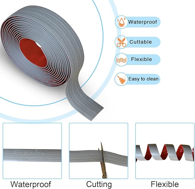 Floor/Door Flat Transition Strip & Self Adhesive Floor Vinyl Floor Edge Trim Laminate Floor Gap Covering Joining Strip