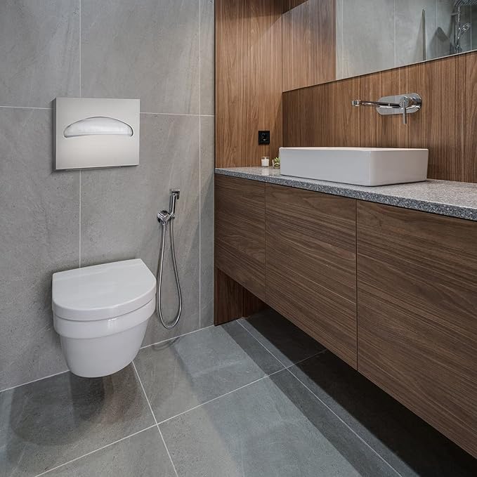 Toilet Seat Cover Dispenser Wall Mounted SUS 304 Stainless Steel Brushed