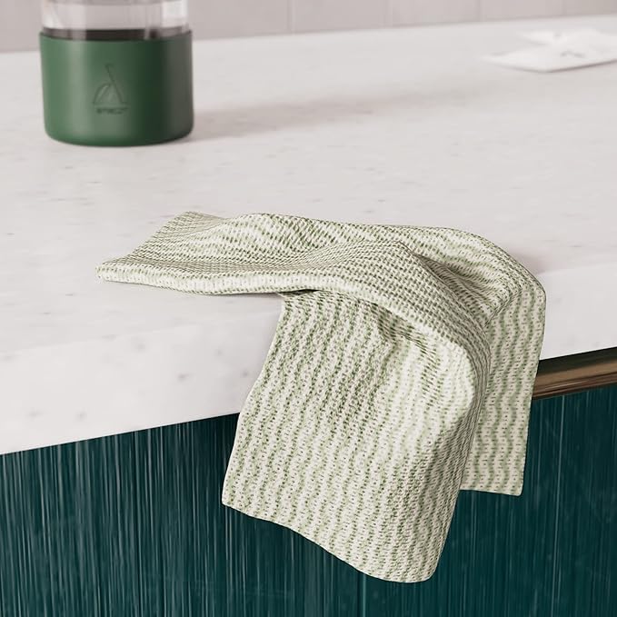 Amazon Aware All Purpose Cleaning Cloth, 8 Count, Pack of 2 Green, 13 x 15 Inch