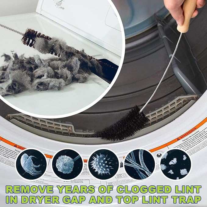 Sealegend Dryer Vent Cleaner Kit Dryer Lint Vac Attachment with Brush, Lint Remover, Dryer Vent Vacuum Hose Cleaning Tools, Blue