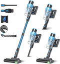 Cordless Vacuum Cleaner, 250W/38kPa/65Mins-8-in-1 Stick Vacuum Cleaners for Home Rechargeable for Pet Hair/Rugs/Hard Floors| 1.2L Dustbin, Anti-Tangle | Self-Standing, Ideal for Car, Apartment