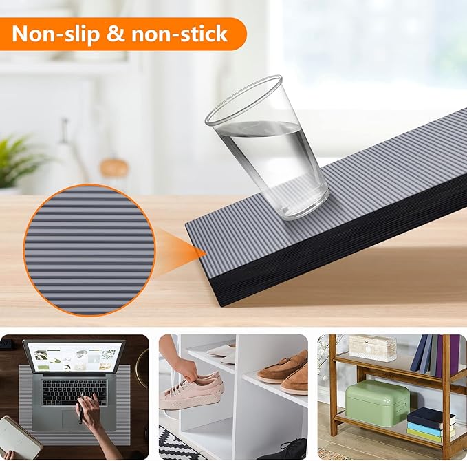 Shelf Liners for Kitchen Cabinets Non Adhesive Drawer Liner EVA Material Cupboard Mat Waterproof Refrigerator Mats Washable Fridge Liner for Cupboard and Desks Clear Shelf Liner 23.6 x 236.2 Inches