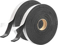 2 Rolls Foam Seal Tape for Door Window Seal Insulation, 3/4in Wx1/8in T Soundproof and Shockproof Weather Stripping, Single Sided Door Seal, Cold Air and Draft Closed Cell Seal Strip, Single 16FT