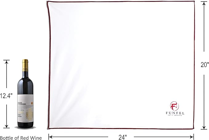 Large Microfiber Glass Polishing Cloth, Lint Streak Free Drying Towel 24x20 inch (2-Pack)