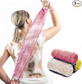 African Net Sponge with Handles 3 Pieces Long African Exfoliating Net Washcloth Bath Sponge Net Cloth Wash Net Body Back Scrubber for Shower Loofah
