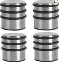 KINJOEK 4 Packs Heavy Duty Door Stopper, Solid Steel Door Stop No Need to Drill, Surrounded with Protective Rubber Bands Anti-Slip Door Wedge for Office, Home, Garage, Laundry Door
