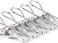 Heavy Duty Clothes Pins for Hanging Clothes, Stainless Steel Clothespins for Landry, Metal Clothes Clips, Clothes Pegs
