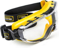 COOLJOB Safety Goggles Over Glasses with Anti-Fog Clear Lens, ANSI Z87.1 Impact Resistance and UV Proof, Adjustable Headband