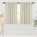RYB HOME Blackout Curtains for Living Room Thermal Insulated Privacy Solar Drapes for Kids Bedroom Cafe Bathroom, 42 inch Width x 45 inch Length, Beige, 2 Panels
