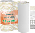 OcePor Non-Adhesive Drawer and Shelf Liner 12IN x 30FT,Non Slip Cabinet and Cupboard Liner, Kitchen Cabinet Liners for Shelves, Waterproof Drawer Shelf Liners for Cabinets/Bathroom Cupboard