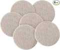 SoftTouch Heavy-Duty Felt Furniture Pads – 2" Round Self-Adhesive Floor Protectors for Hardwood, Tile & Laminate – Scratch-Resistant, Linen, 6 Pack