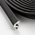Ravinte Weather Stripping Door Seal Strip Soundproof "Q" Foam Weather Stripping for Door Frame, Exterior Door Weather Stripping for Large Gap, Easy to Install（Black, 28FT)