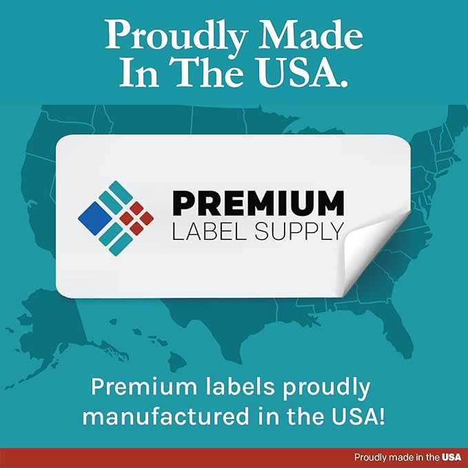 Premium Label Supply White Sticker Bottle Labels – 3" x 1.5" – Laser/Inkjet Compatible – (14 per Sheet), 500 Sheets – 7000 Total Adhesive Labels