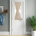NICETOWN Door Window Curtain - 26 x 40 inches, Sheer Sidelight Blinds for Front Back Door Light Filering Kitchen Curtain Adjustable Window Shades with Bonus Tieback, 1 Piece, Angora