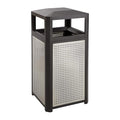 Safco Evos Steel Trash Can, 38 Gallons, Indoor and Outdoor Use, Commercial Garbage Can with Plastic Liner