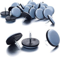 Furniture Sliders-Furnigear (Teflon) Nail in Chair Glides for Carpet - Move Your Furniture Easily & Safely - Best Floor Protector (7/8"-24 Pack, not for Wood Floors)