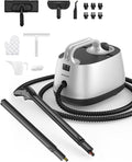 Steamer for Cleaning, Aspiron Multipurpose Portable Canister Steamer with 21 Accessories, Chemical-free, Steam Cleaner Carpet and Upholstery Floors Car Kitchen Tiles, 1.5L Capacity