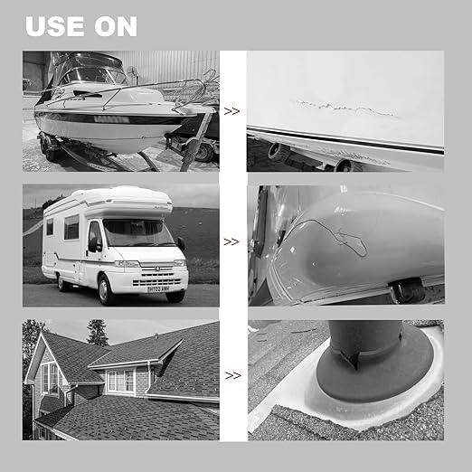 White RV Roof Sealant Tape, 8" x 10' Waterproof Repair Seal Tape – Extra Thick, UV-Resistant, Weatherproof Patch for Permanent Leak Sealing on RVs, Trailers, and Mobile Homes