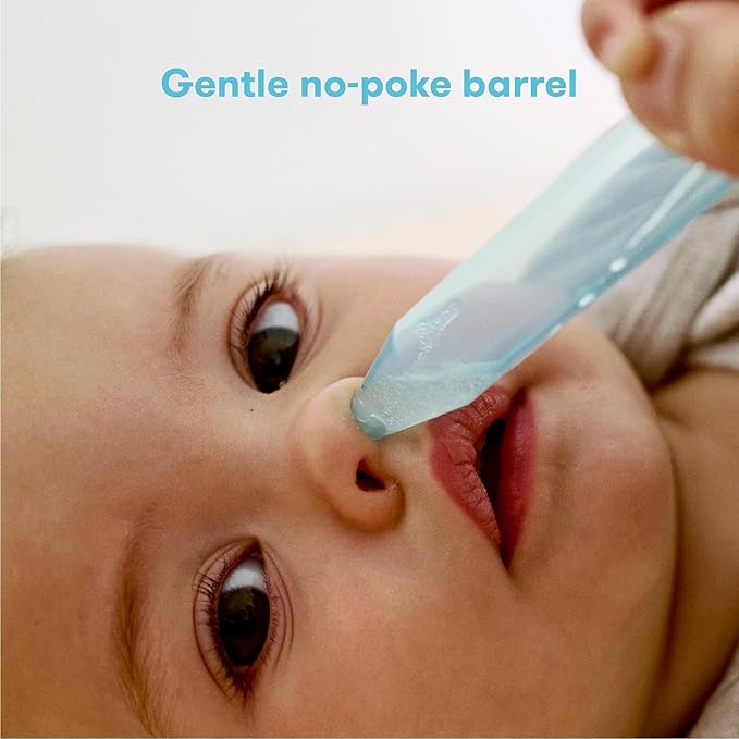 Frida Baby NoseFrida SnotSucker for Baby, Nasal Aspirator for Baby, Nose Sucker Baby Nasal Aspirator & 4 Hygiene Filters to Help Baby Breathe Easy