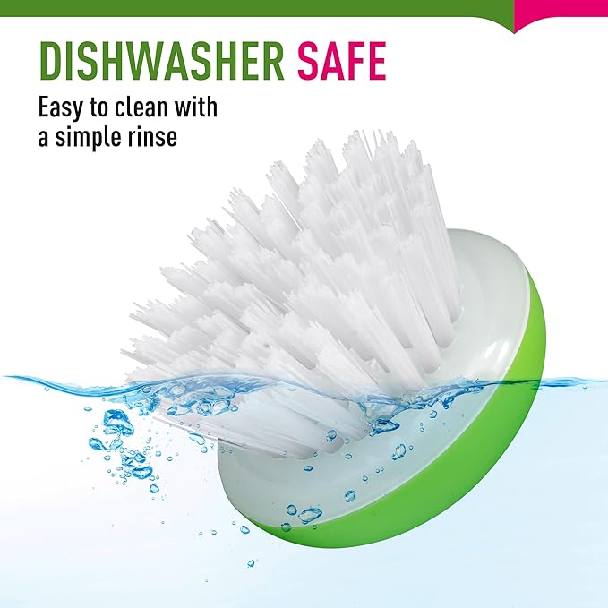 Vegetable Brush Scrubber for Food – 2Pcs Set Fruit and Veggie Brush – Silicone Top and Ultra-Strong Bristles Potato Scrubber – Palm Held Ergonomic Design – Easy to Clean – Red and Green