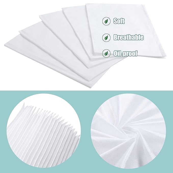 Disposable Bed Sheets for Massage Table 200 Pcs 31" x 71" Waterproof Massage Table Sheets Soft Non Woven Fabric SPA Massage Table Bed Cover Breathable for Beauty Tattoos Waxing Travel (White)