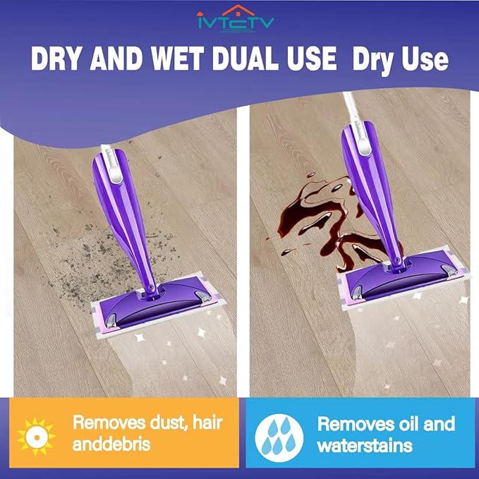 20 Mopping Pad Refill Compatible with Swiffer Wet Jet Mop, Disposable Multi Surface Wetjet Hardwood Floor Cleaner Spray Mop Pads Refills