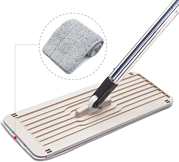 Bulletproof Microfiber Mop Replacement Heads - 5 Pack Washable Pads for Floor Cleaning Compatible with Tethys,Joy Moop & Most 11” - 13” Flat Squeeze Mops for Wet/Dry Mopping, Sanitizing, Scrubbing