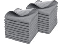 SINLAND Microfiber Dish Cloth Dish Rags for Washing Dishes Best Kitchen Cloths Cleaning Cloths with Poly Scour Side 12Inchx12Inch 20Pack Grey