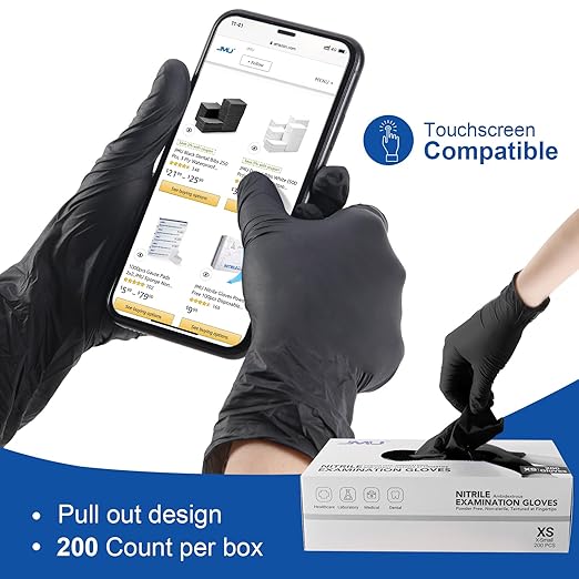 JMU Nitrile Gloves Small Case, 4000 Count, 3.5Mil Disposable Medical Exam Gloves Latex Free Powder Free