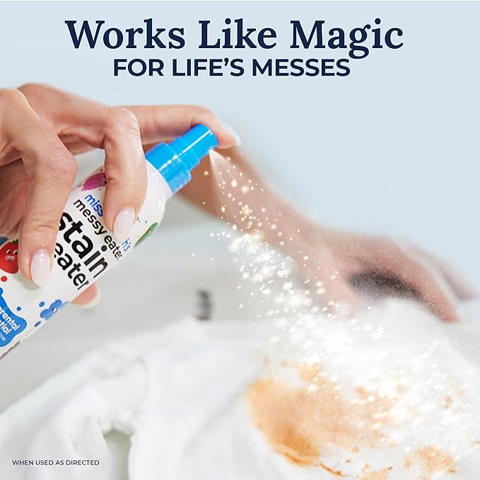 Miss Mouth's Messy Eater Stain Treater Spray - 4oz Stain Remover - Newborn & Baby Essentials - No Dry Cleaning Food, Grease, Coffee Off Laundry, Underwear, Fabric